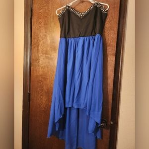 Strapless, high-low dress